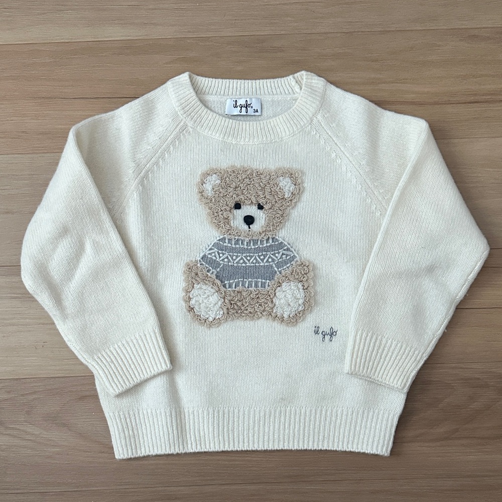 Il Gufo Teddy Bear Wool Sweater